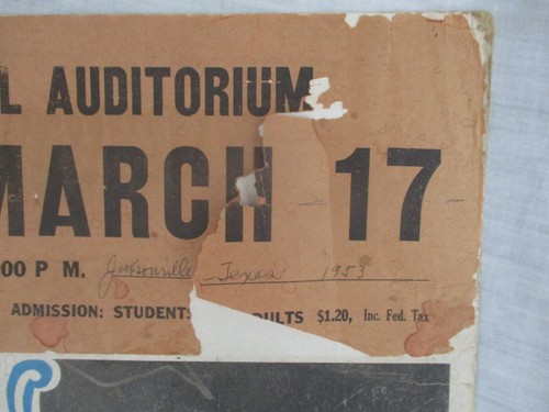 Original Poster BIRKE Magic Show Tour 1953 Event Karton Jacksonville Texas - Bild 2 von 13