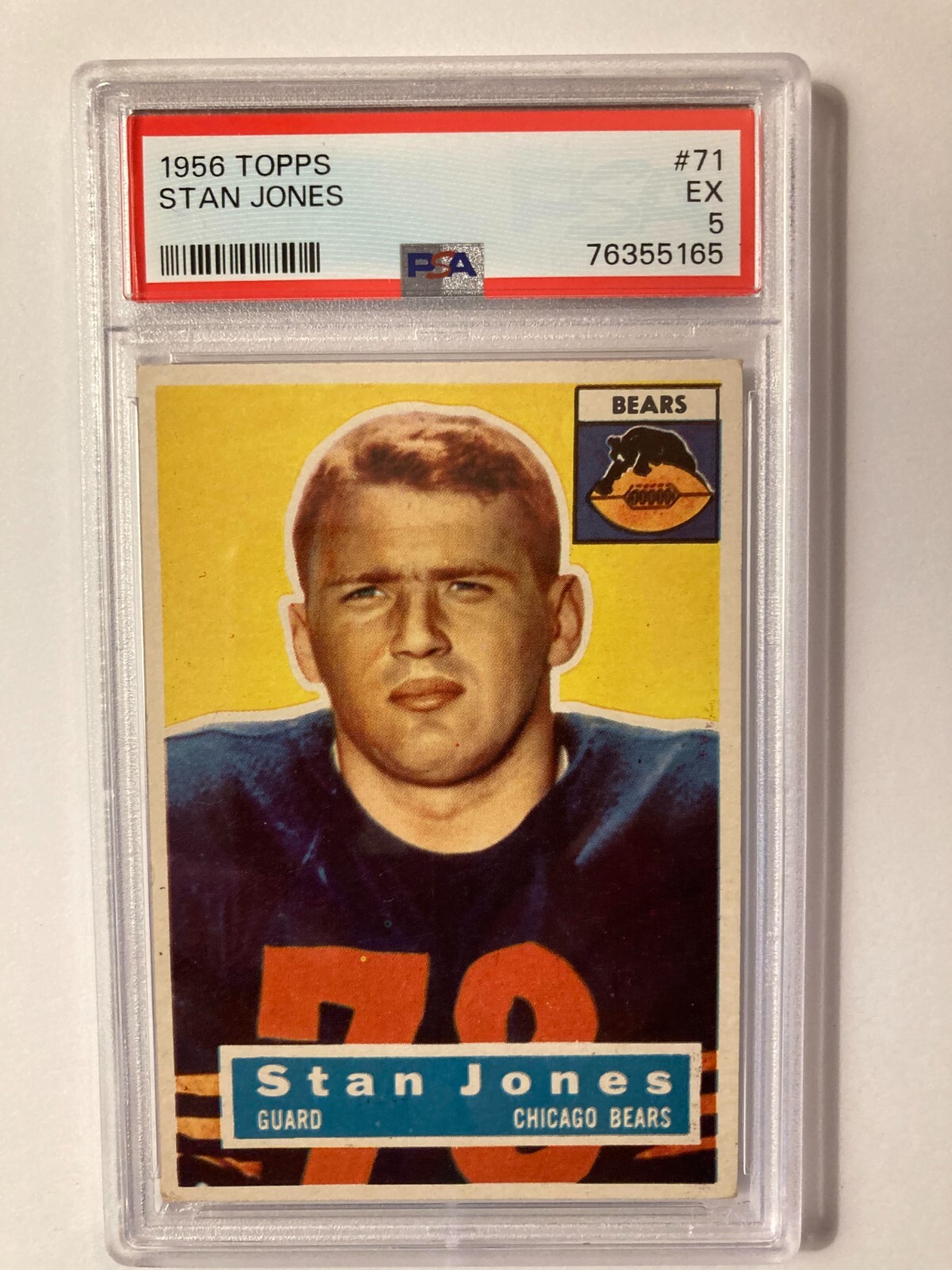 1956 Topps Football Stan Jones #71 PSA 5 Rookie RC HOF