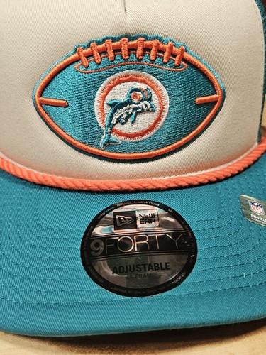 Miami Dolphins New Era 9Forty A Frame Golfer Rope SnapBack Adjustable Hat Cap - Picture 4 of 11