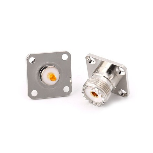 5pcs UHF SO239 Female Flange Panel Chassis Deck Mount Adapter Connector Straight - Zdjęcie 3 z 8