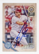 SIGNED BASEBALL CARD AUTO TOPPS 2018 GYPSY QUEEN SCOOTER GENNETT REDS #27
