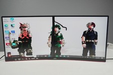 AOC CQ34G2 Super Curved Frameless Gaming Monitor - Cracked Screen