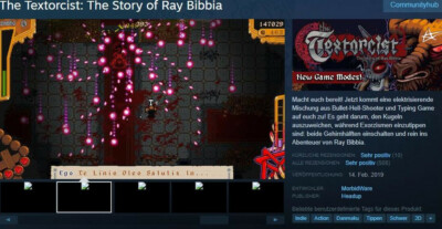 The Textorcist, PC, Win 7+ff, 1,4GHz, 2GB RAM, 250MB Fpl, Steam Key für Download