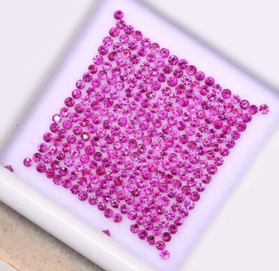 Natural Pink Color Sapphire 4 mm Round Cut Lot 100 Pcs Certified Loose Gemstone