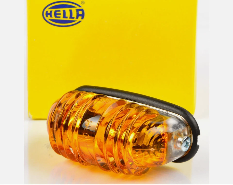 2x HELLA chrome indicator flashing light front rear for vintage tractor tractor - Image 3 of 4