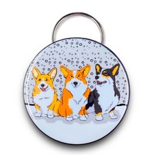 Corgi Dog Snow Bottle Opener Keychain Handmade Pet Portrait Accessories