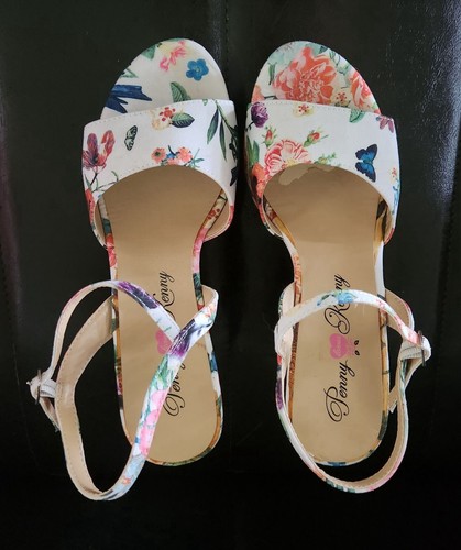 Penny Loves Kenny- Platform Wedge Sandals- Pin Up Swallow- Multi Color-Size 8.5M - Picture 7 of 16