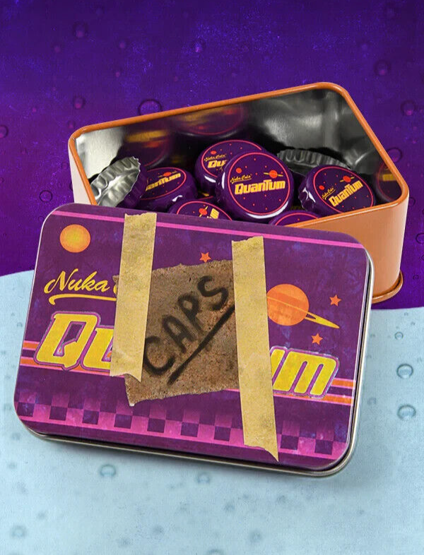 Fallout New Vegas Bottle Cap Series Nuka Quantum With Collectible Tin x