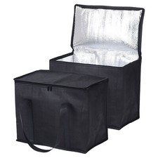 2pcs Insulated Reusable Grocery Bag XL Insulated Thermal Food Bags Zipper