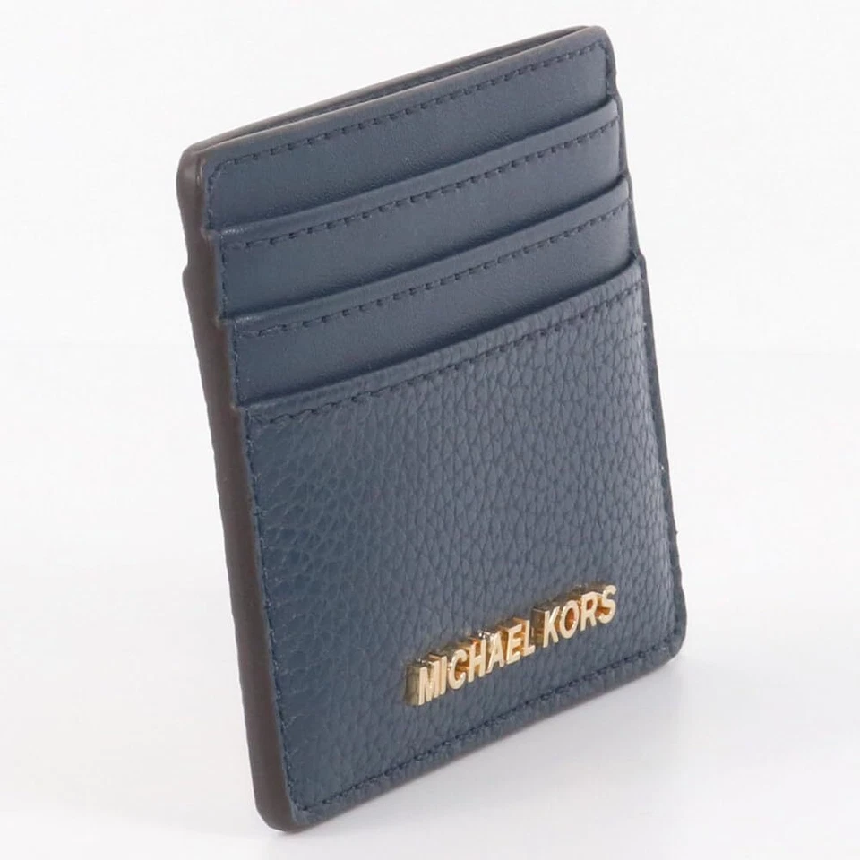 [Michael Kors] JUEGO JET VIAJE LG TARJETERO CUERO 35R4GTVD9L AZUL MARINO Outlet Foto 4 de 4