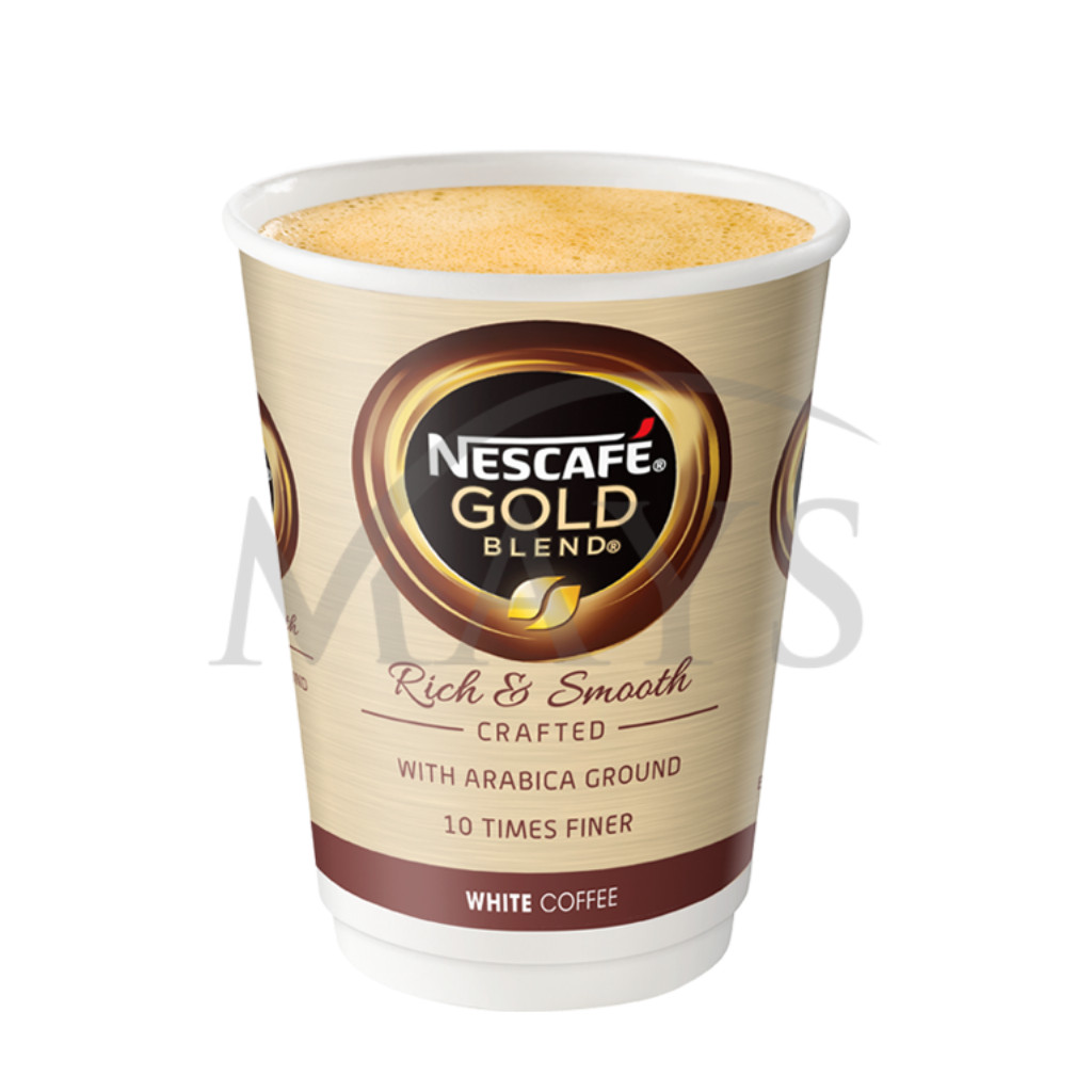 Nescafe &Go Gold Blend White Foil Sealed 12oz In Cup Coffee Hot Drinks Vending