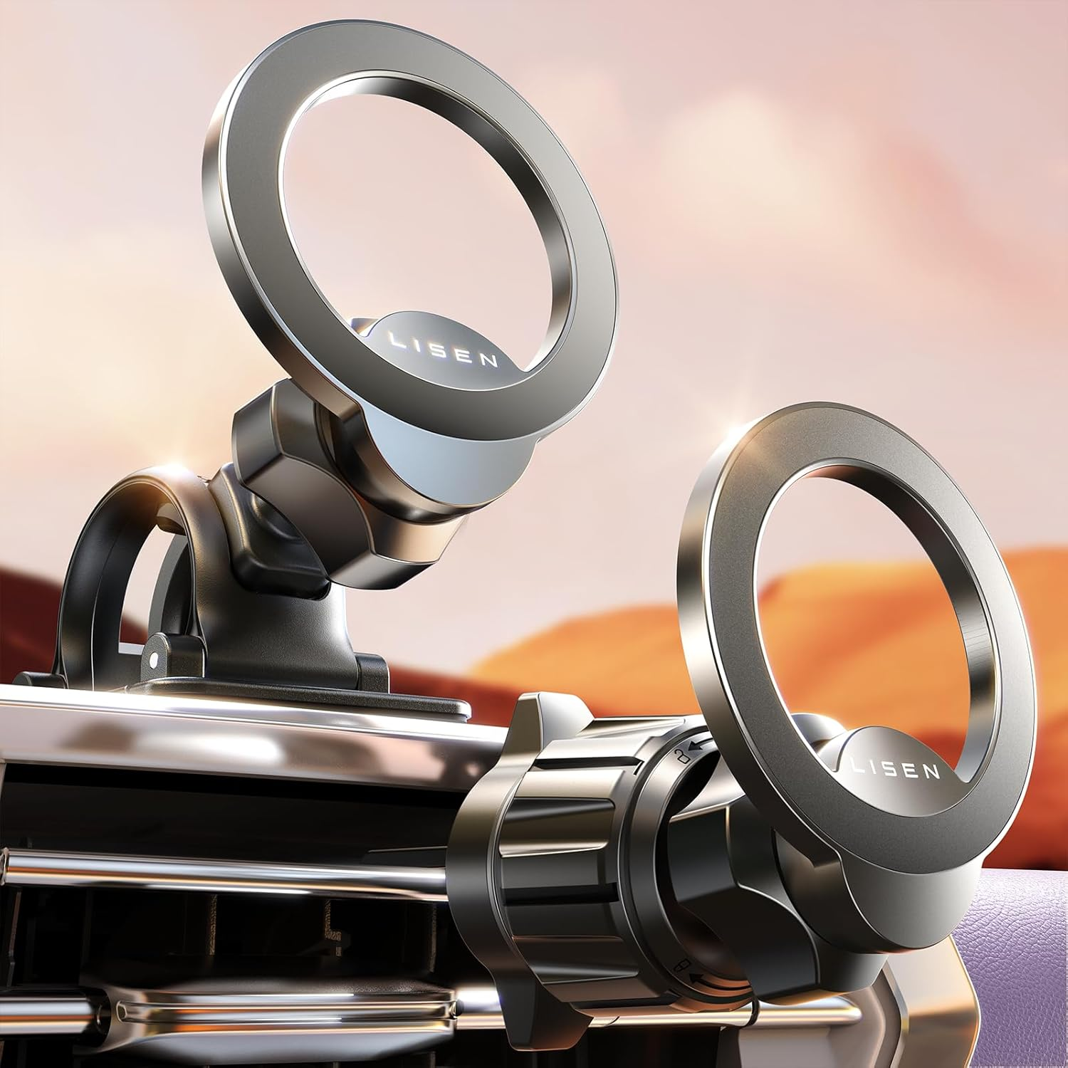 for Magsafe Car Mount,360 Degree Rotation Dashboard Magnetic Phone Holder for Ca