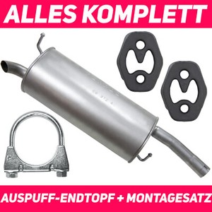 Schalldämpfer-Set Für Ford Fiesta MK5 1.3 - Komplettset Mit Endtopf