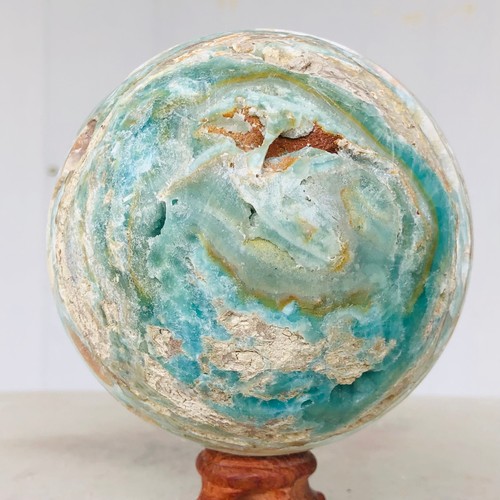 1266g Natural hemimorphite Quartz crystal Sphere Reiki mineral Healing AH316 - Foto 10 di 16
