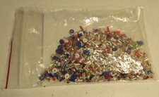 RED WHITEBLUE SILVER Mixed Beads Lot Jewelry Making Mix Variety Tiny Beads 6oz
