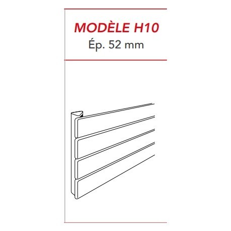 Radiateur eau-chaude 1152W L2000mm H530mm 7 tubes simple panneau H10 acier blan - Foto 3 di 5