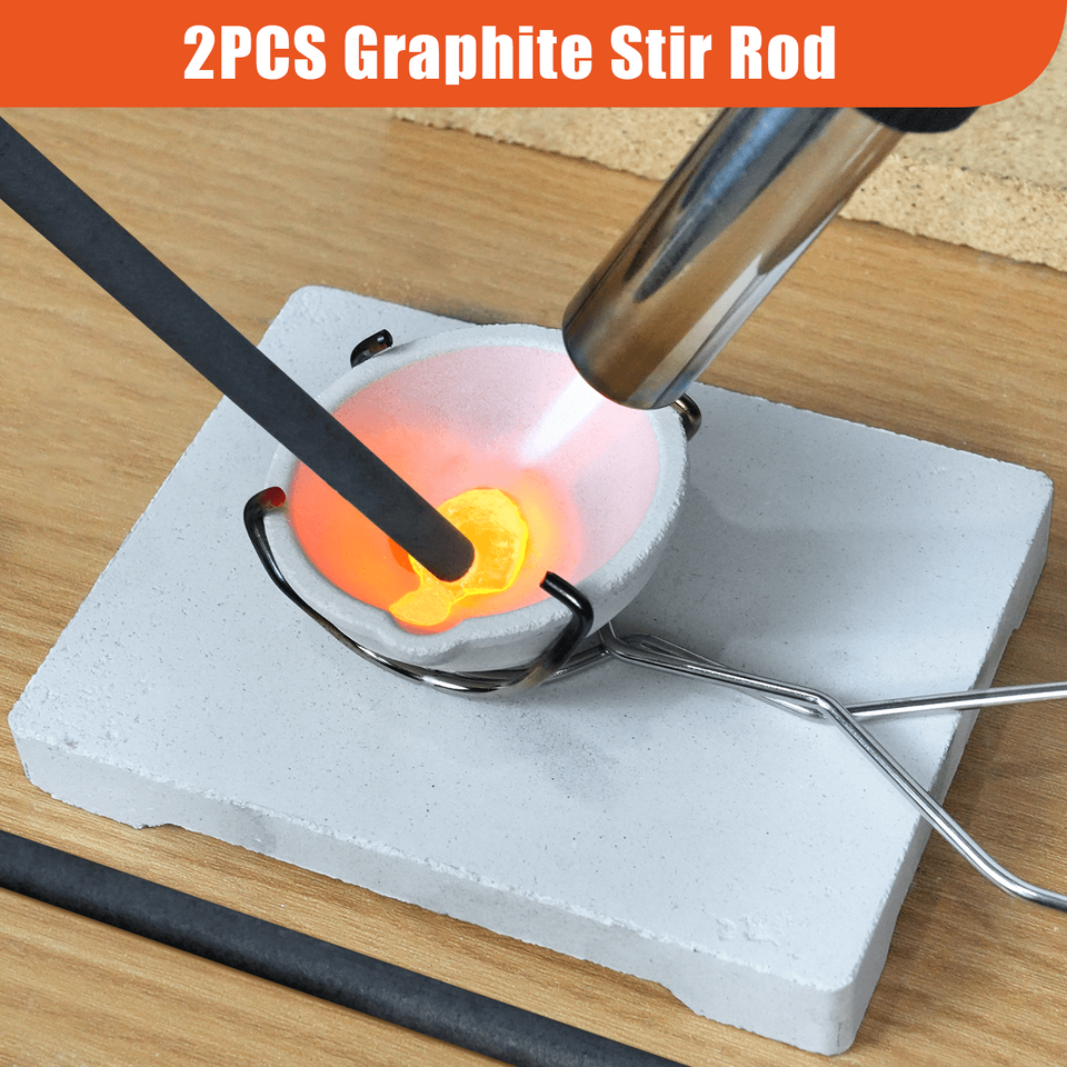 9PCS Graphite Ingot Crucible Mold Set Torch Melting Tools Kit for Gold ...