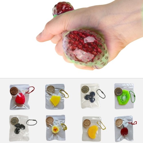 Anti Stress Fruit Shaped Squeeze Toy Comfortable Grip for Students Workers