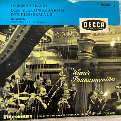 STRAUSS: Ouvertüren - Krauss (EP Decca VD 533 Mono / NM)