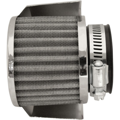 Emgo Clamp-On Pod Air Filter - 45mm with Cover (Chrome) 12-55780