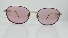 Vintage Luxottica 1263 Brown Gray Metal Oval Sunglasses FRAMES ONLY Italy