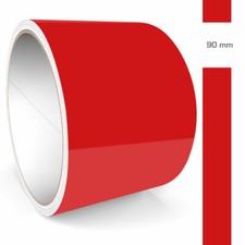 Zierstreifen 90mm 10 Meter Rot Glänzend RAL 3002 Glanz Auto Boot Motorrad WoMo