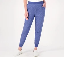 Isaac Mizrahi Live! Tall SOHO Quilted Knit Pants Heather Indigo XS New
