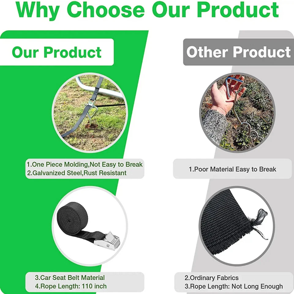 Bodenanker Trampolin Sturm - Erdanker Spiralbodenanker Zelt Schaukel Fußballtor - Bild 4 von 4