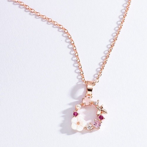 Creative Necklace Shell Pendant Garland Fashion Butterfly Flowers Pearl Necklace - Picture 13 of 15