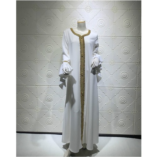 Dubai Abaya Women Long Sleeve Maxi Dress Muslim Kaftan Islamic Caftan Robe Gown - Picture 68 of 79