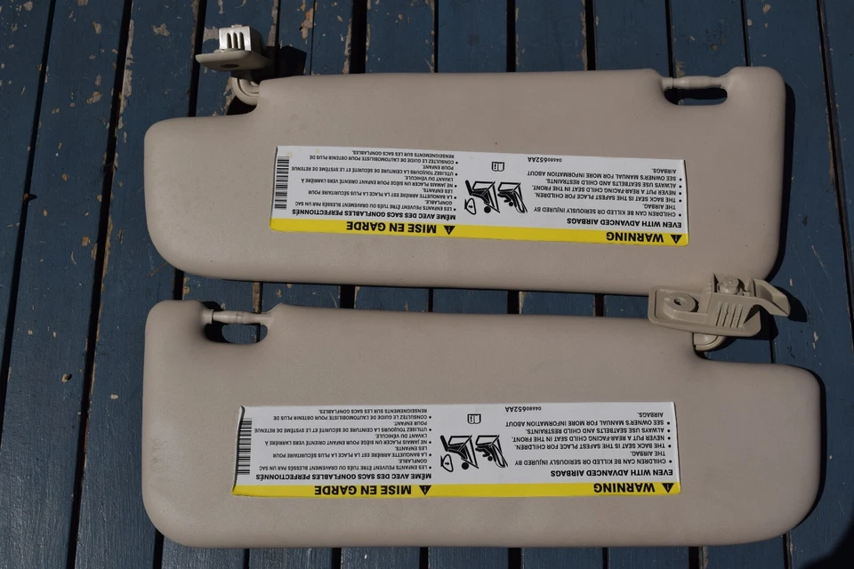 Оригинальный бежевый левый правый солнцезащитный козырек 2012 2013 2014 2015 2016 2017 Fiat 500 - Изображение 3 из 3