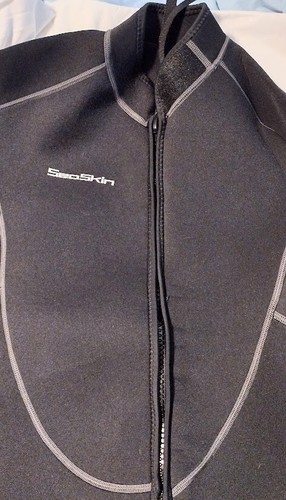 SEASKIN Damen Ganzkörper Neoprenanzug schwarz Frontreißverschluss Langarm Größe Medium - Bild 5 von 10