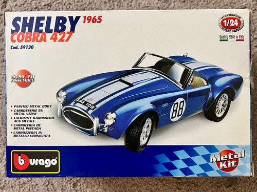 Burago 1:24 Shelby COBRA 427 Blue Diecast NEW! - Picture 2 of 2
