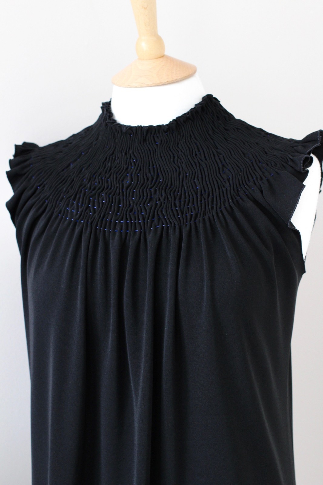 Abito midi nero YVES SAINT LAURENT YSL autunno inverno 2010 IT38 UK6 US0