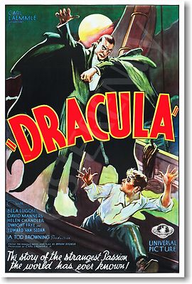 Dracula 1931 - Bela Lugosi - Movie Poster - Vintage Reprint - NEW ...