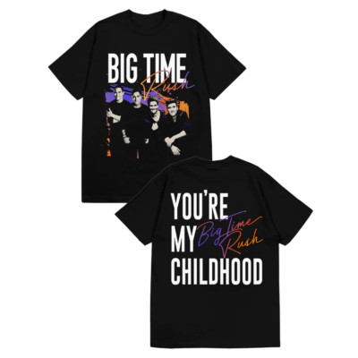 Big Time Rush Band Concert Tour Twoside Black Cotton All Size T-Shirt KK080