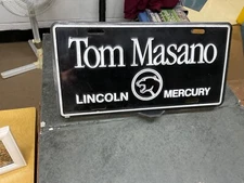 Dealership License Plate Tom Masano Lincoln Mercury Shillington PA Vintage Metal