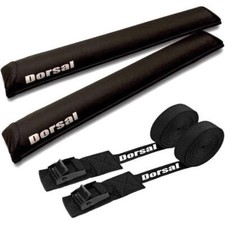 Dorsal Sunguard No Fade Aero Roof Rack Pads And 15 Ft Straps - Pack Of 4 For C
