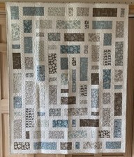 CLOCKS TIME KEYS PARIS BUTTERFLIES 58" x 73" Quilt Machine Pieced Quilted