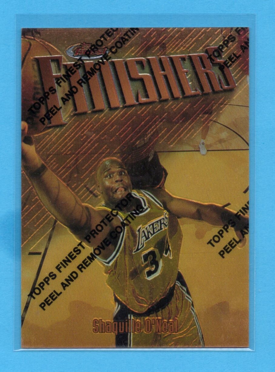 1997-98 Topps Finest Shaquille O'Neal Finishers #50 Theme F25 Los Angeles Lakers