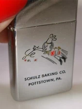 VINTAGE 1950'S ZIPPO LIGHTER PAT. #2517191 SCHULTZ BAKING CO. POTTSTOWN, PA.!