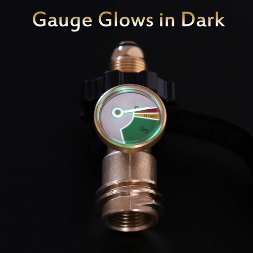 Propane Tank Gauge RV Pressure Brass Adapter Gas Level Meter Grill BBQ Indicator - Picture 14 of 15