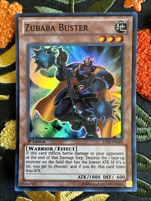 yugioh zubaba cards Yu-Gi-Oh! Zubaba Buster ZTIN-EN020 1st Edition Super Rare NM