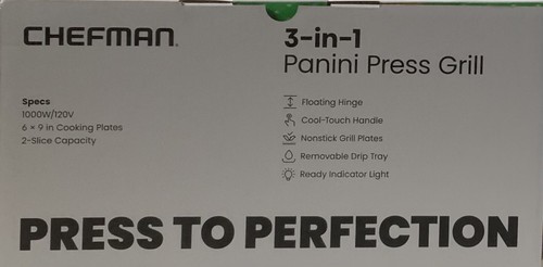 Chefman 3-1 Panini Press Grill - Picture 2 of 14