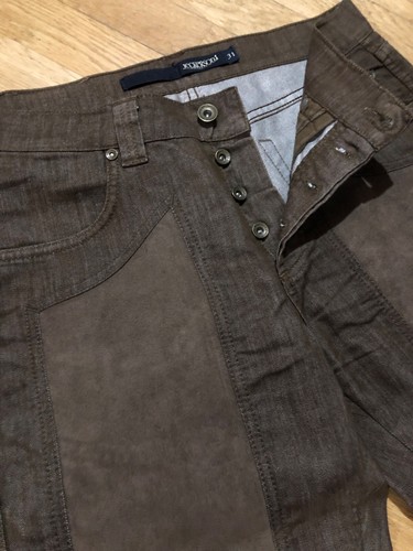 JECKERSON Pants Size 31 tessuto Jeans + alcantara colore marrone ottimi |  eBay