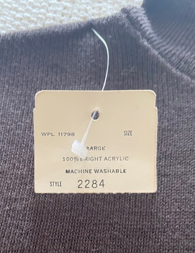 NOS Personal Vintage Brown Turtleneck Sweater, Made in USA, Sz Large - Picture 4 of 9