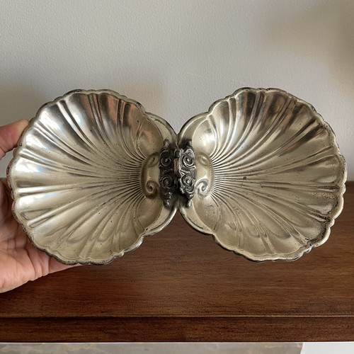 Sterling Silver Double Shell Dish Bowl 925 - Bild 7 von 8