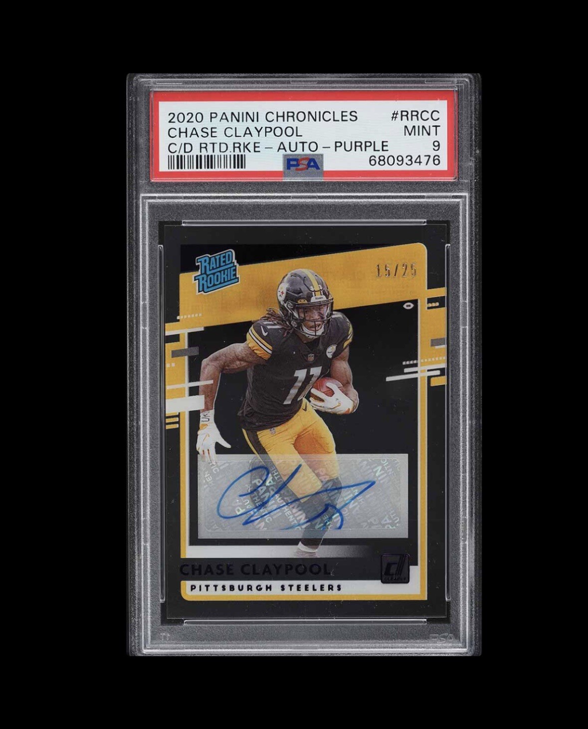 Chase Claypool Panini Chronicles Clearly Donruss Rated Rookies #RRCC Purple