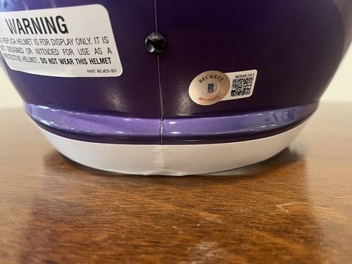 Casco Ravens Ray Lewis Autentico Firmato Flash Full Size Speed Rep BAS Testimone - Foto 3 di 5