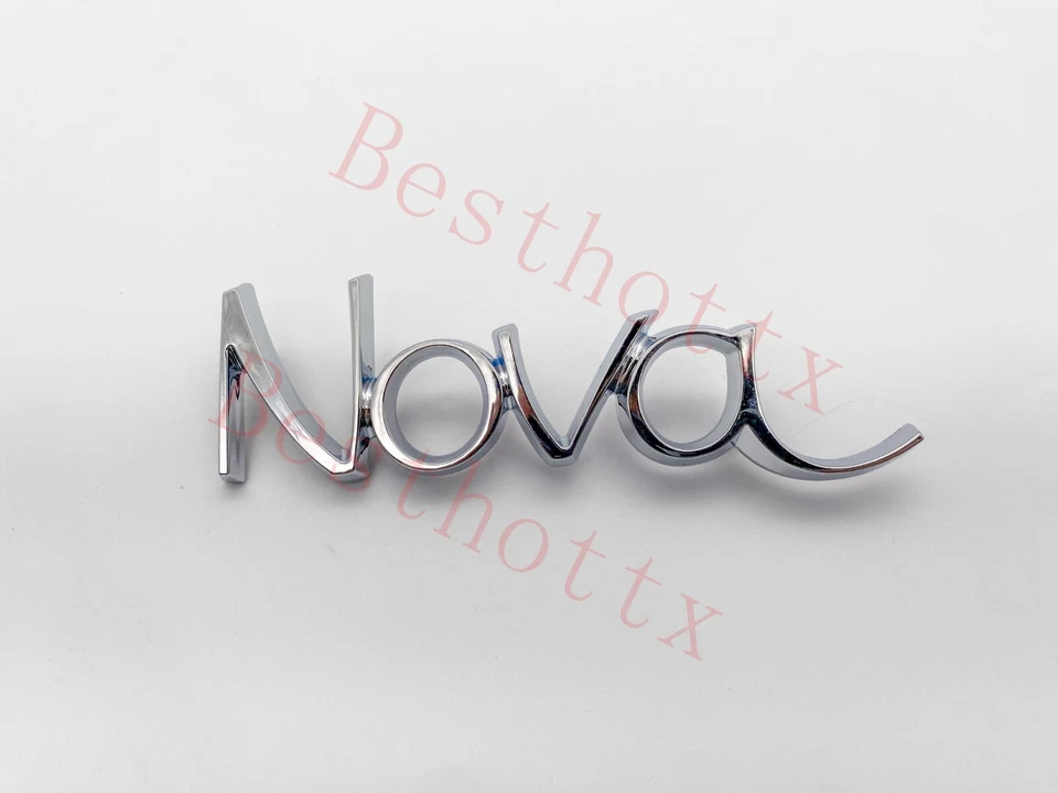 2pcs For 1969-72 Chevrolet Nova Logo Front Fender Badge Emblem- 3953676 - Image 2 of 4